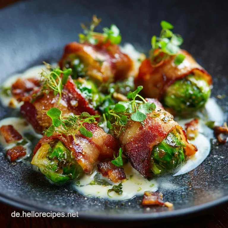 Knuspriger Rosenkohl vom Blech Karamellisiert mit Ahorn und krossem Speck