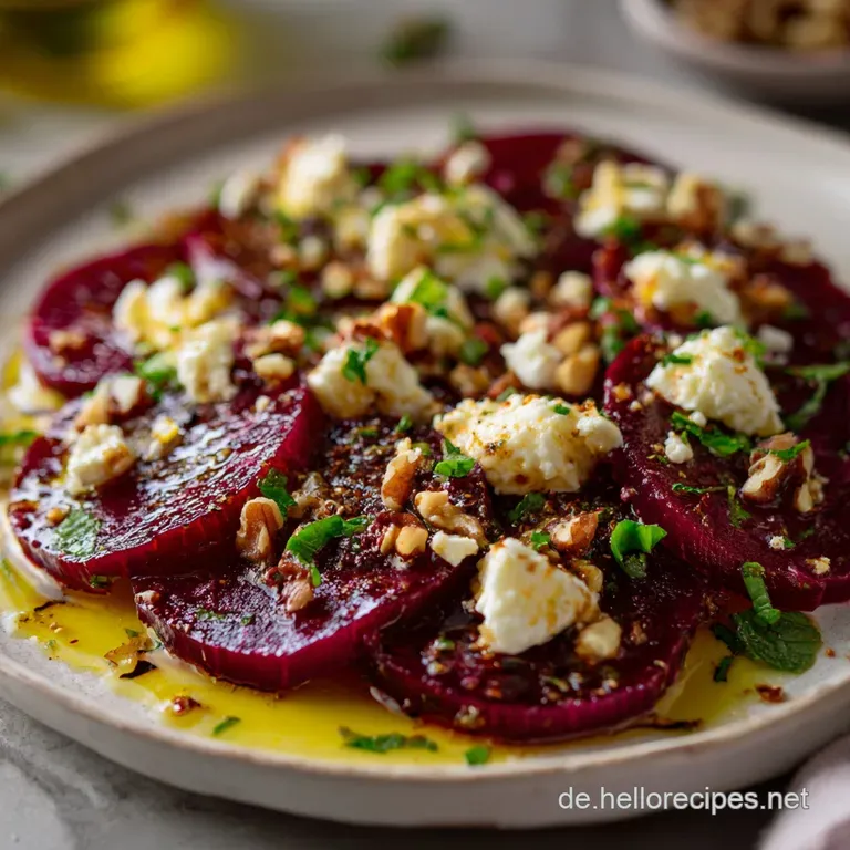Carpaccio Mit Feta: Rote Bete mit Feta und Honig