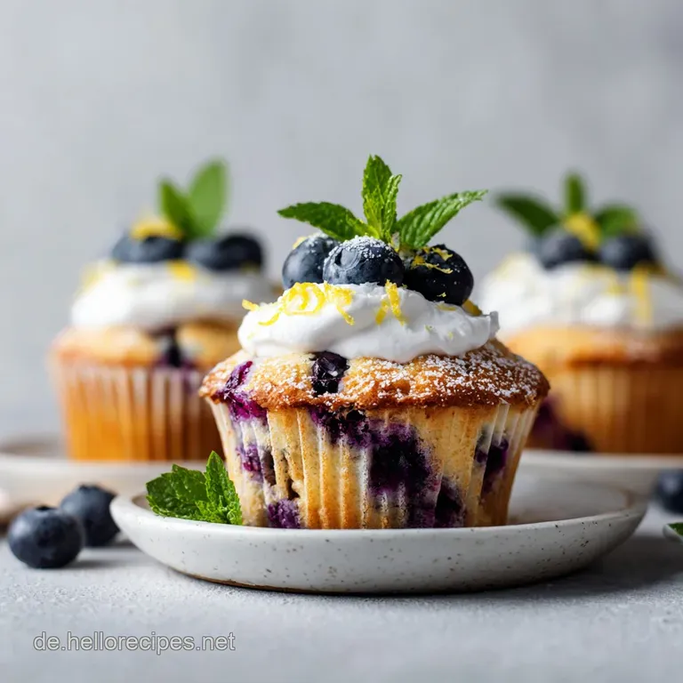 Muffins: Saftige Blaubeer-Zitronen-Muffins presentation