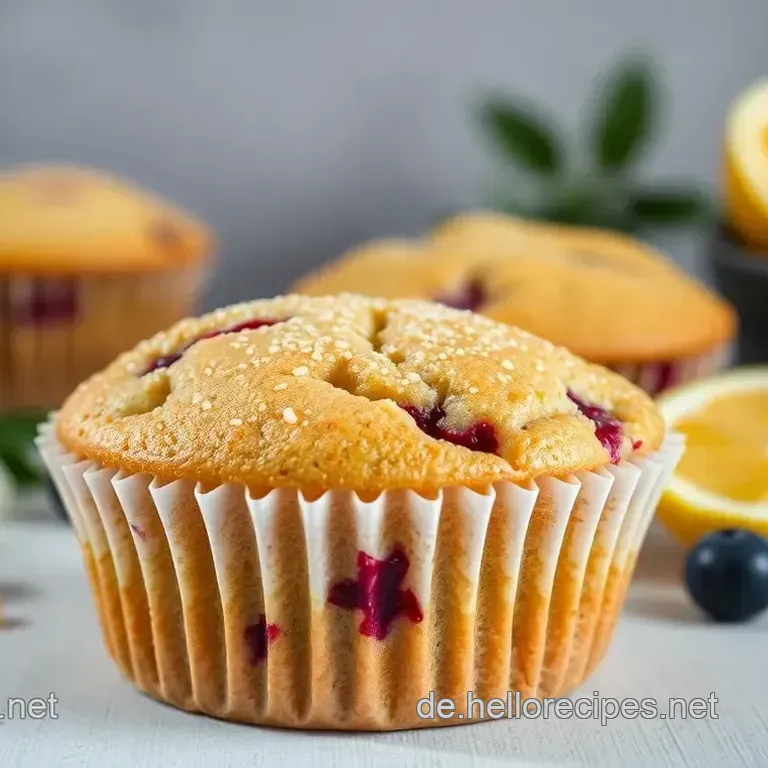 Muffins backen: Saftige Blaubeer-Zitronen Glücksmomente!