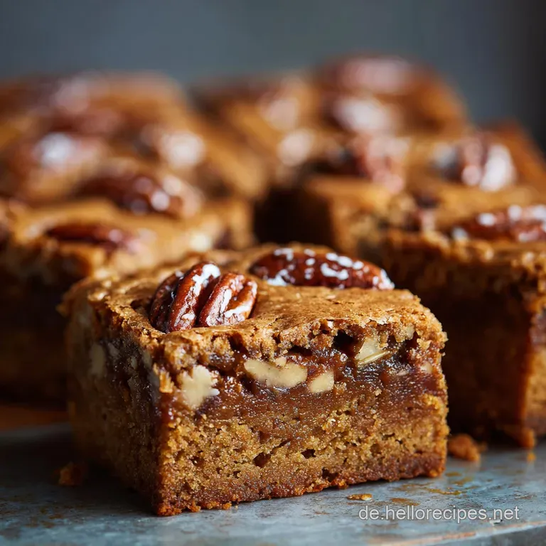 Die Ultimativen Saftigen Brownbutter Blondies Mit Karamellnote presentation