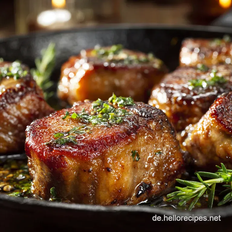 Die besten Schweinekoteletts in Knoblauchbutter Perfekt arrosiert
