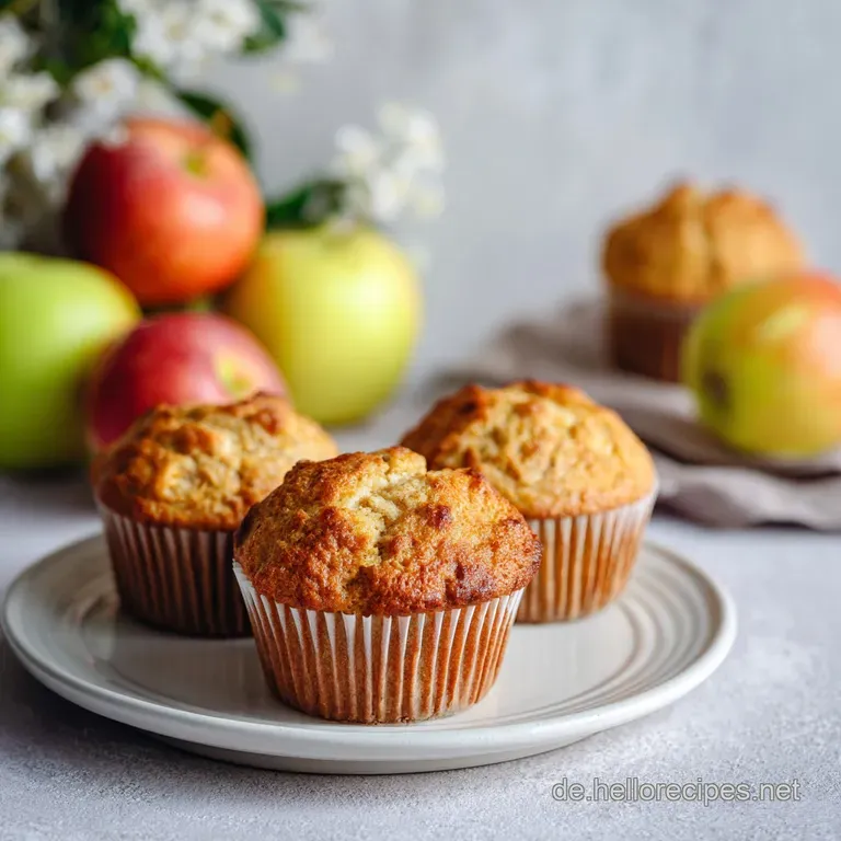Vegane Muffins: Saftige Apfel-Zimt Muffins presentation