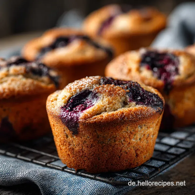 Saftige ZitronenBlaubeerMuffins Einfaches R&uuml;hrteigRezept