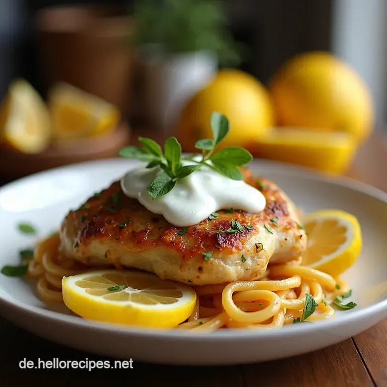 Saftige ZitronenJoghurtHähnchenschenkel Mediterrane Zartheit presentation