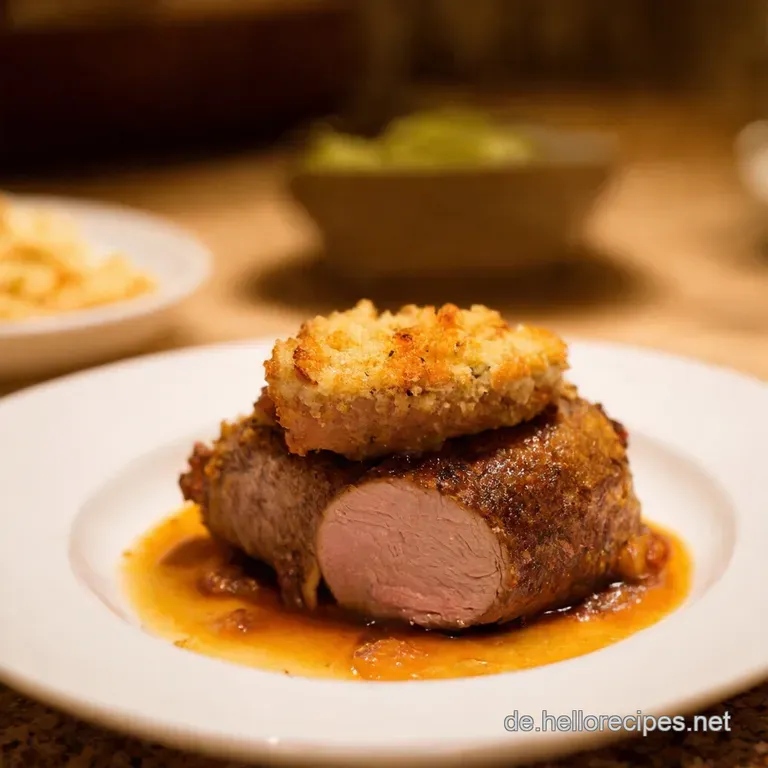 Saftiger Kasslerkammbraten Mit K&uuml;mmelkruste presentation
