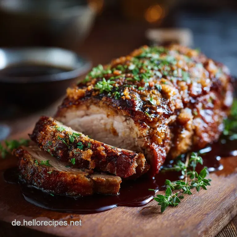 Der Perfekte Schweinebraten: Knusprige Kruste presentation