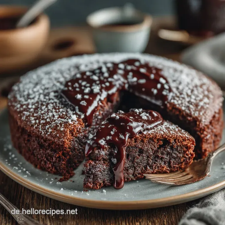 Der Ultimative Saftige Vegane Schokokuchen presentation