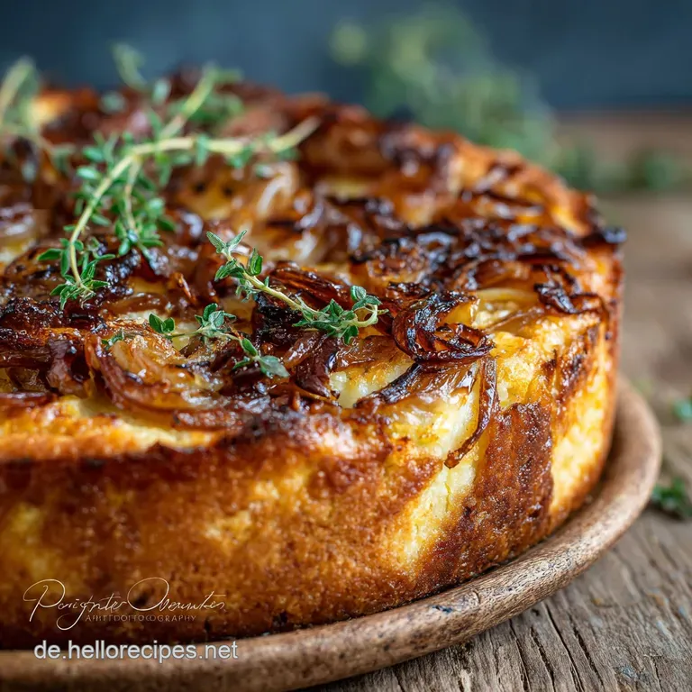 Veganer Zwiebelkuchen: Der saftige Seelenw&auml;rmer mit cremigem Tofuguss