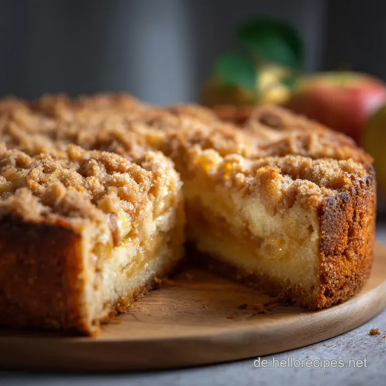 Versunkener Apfelkuchen: Saftig Klassisch presentation