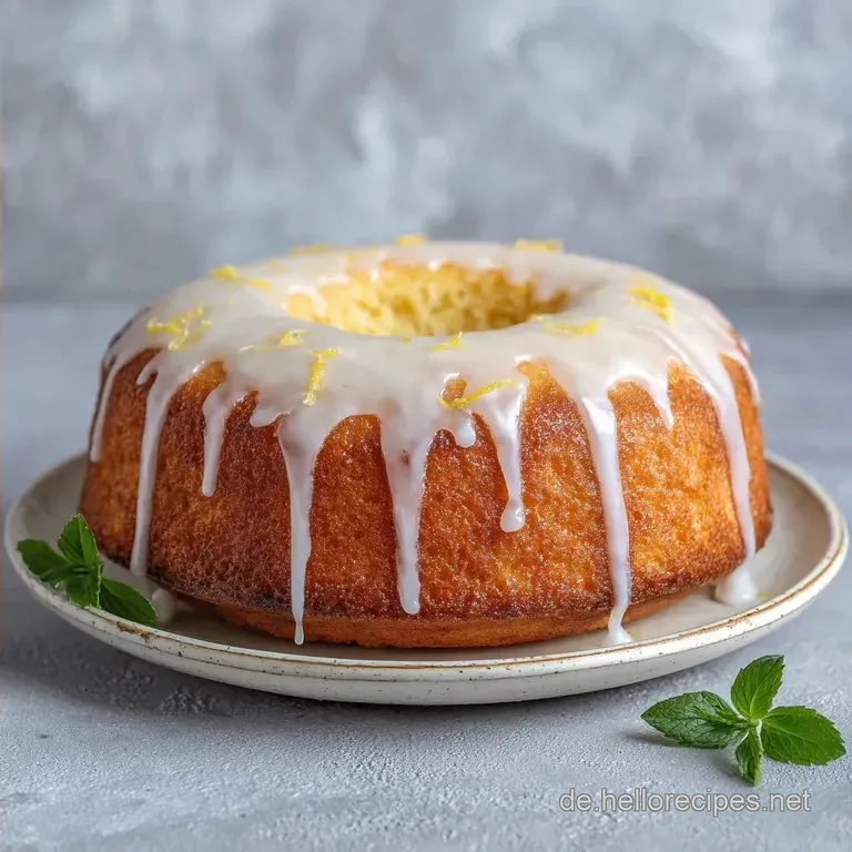 Saftiger Zitronenkuchen mit Guss: Zart & Frisch