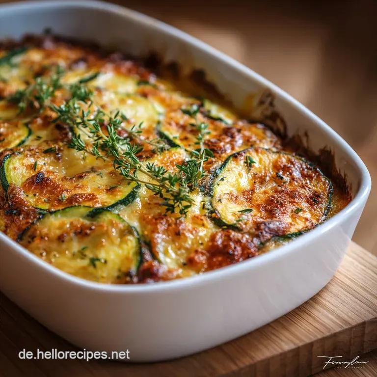 Zucchini Auflauf: Saftiger Klassiker Mit Bergk&auml;se-Guss presentation
