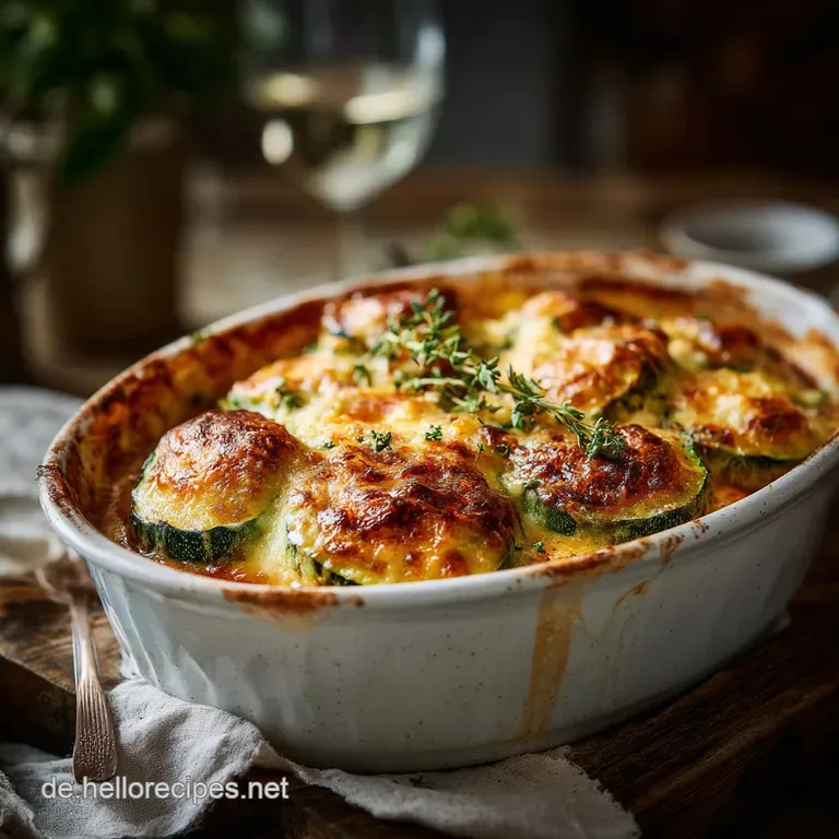 Zucchini Auflauf: Saftiger Klassiker mit Bergk&auml;se-Guss