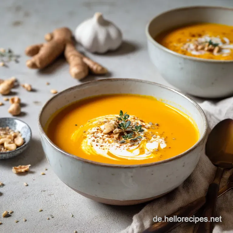 Cremige K&uuml;rbissuppe: Samtig Und Einfach Mit Ingwer presentation