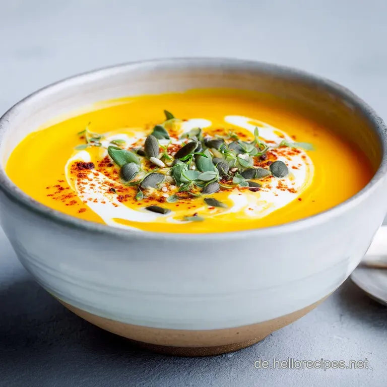 Cremige K&uuml;rbissuppe: Samtig und einfach mit Ingwer