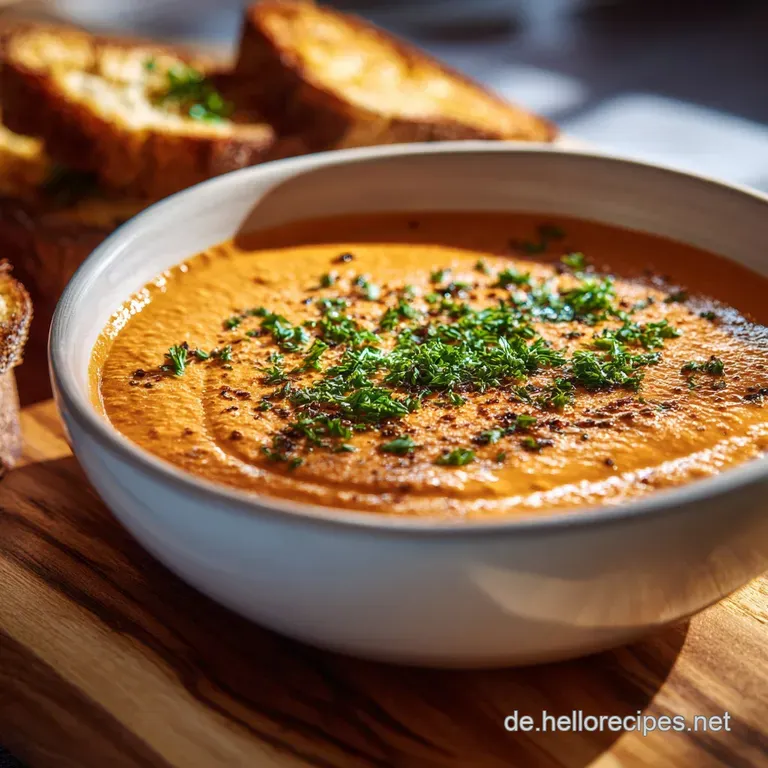 Samtige R&ouml;stpaprikasauce Mit Rauch Und Tiefe presentation