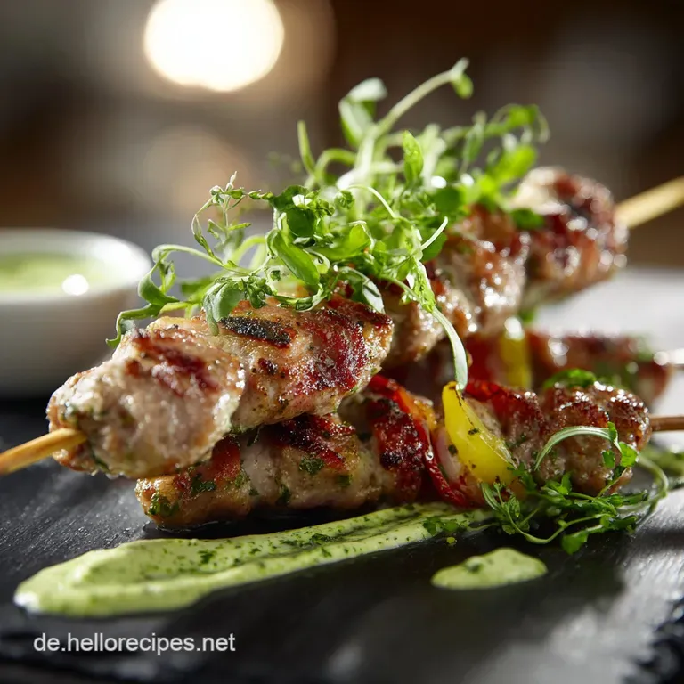 Schaschlik Mit Schaschlikso&szlig;e: Der Zarte Imbiss-Klassiker Vom Grill Oder Aus Dem Ofen presentation