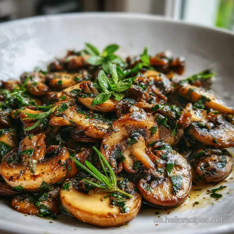 Schnelles Rezept mit frischen Champignons und Kr&auml;utern
