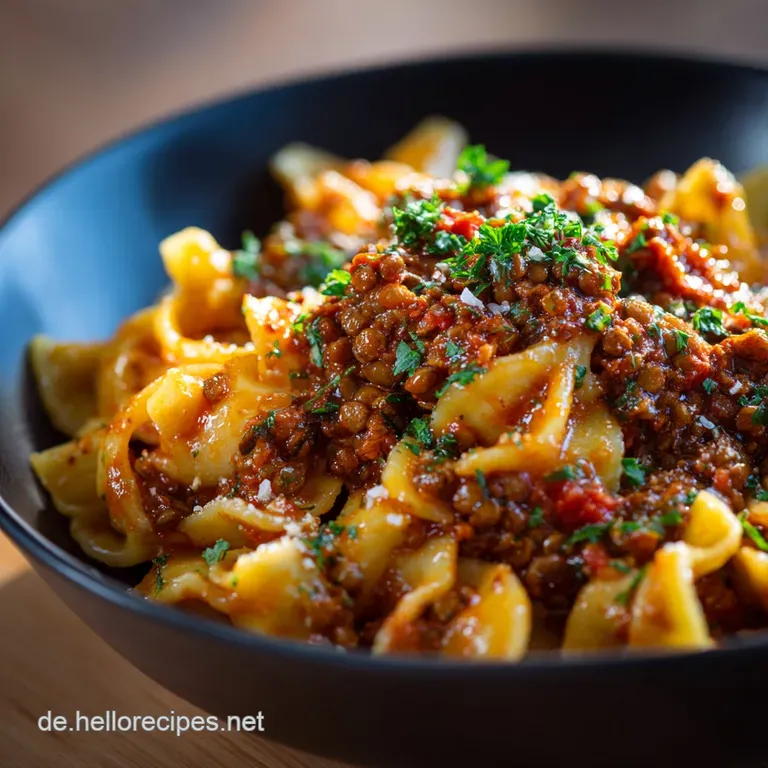 Linsenbolognese: Die blitzschnelle umami-reiche Bolo in unter 60 Minuten.