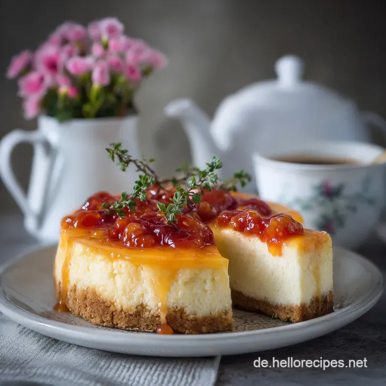 Slice of soft quark cake on a plate. Cake is pale yellow and slightly cracked with a delicate, airy texture.