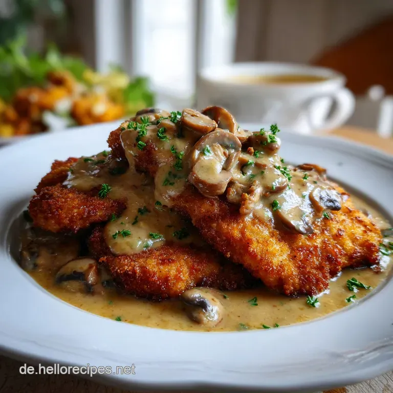 Schnitzelauflauf Mit Champignonrahmsosse: Herzhaft Cremig presentation