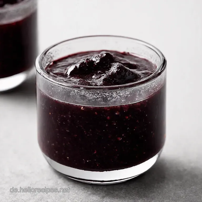 Schwarze Johannisbeer Marmelade Sommer im Glas