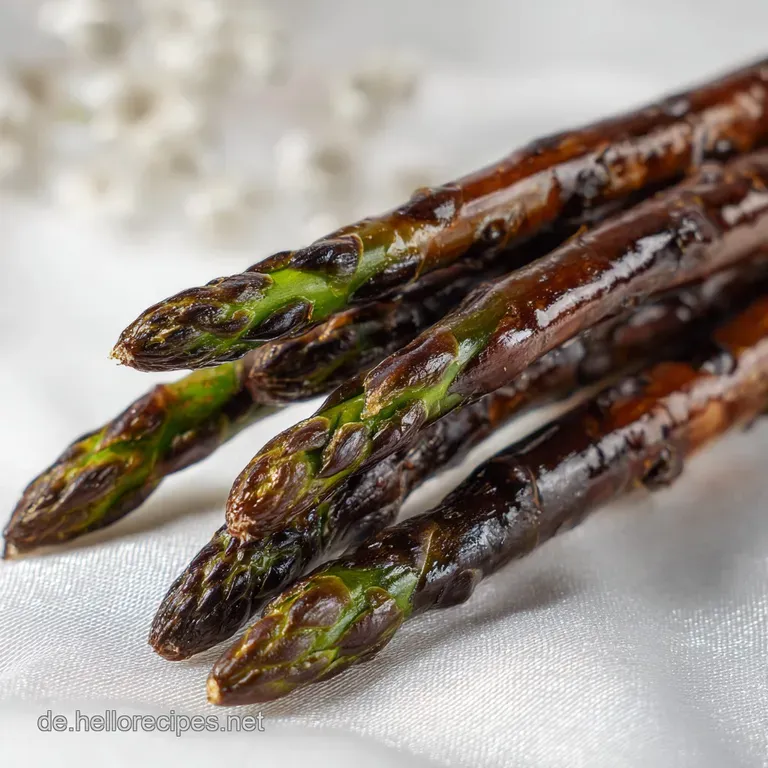 Elegant plate of tender salsify with glistening sauce. Topped with fresh herbs, hints of black pepper, and a drizzle of ol...