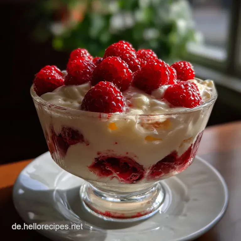 Elegant glass goblets filled with a layered dessert, showcasing contrasting textures of cream and fruit, ready to be enjoyed.