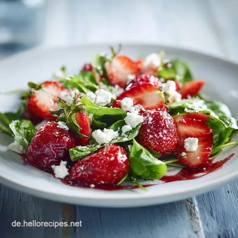 Sommersalat mit Erdbeeren und Feta: Das cremige Erdbeer-Rendezvous mit Feta