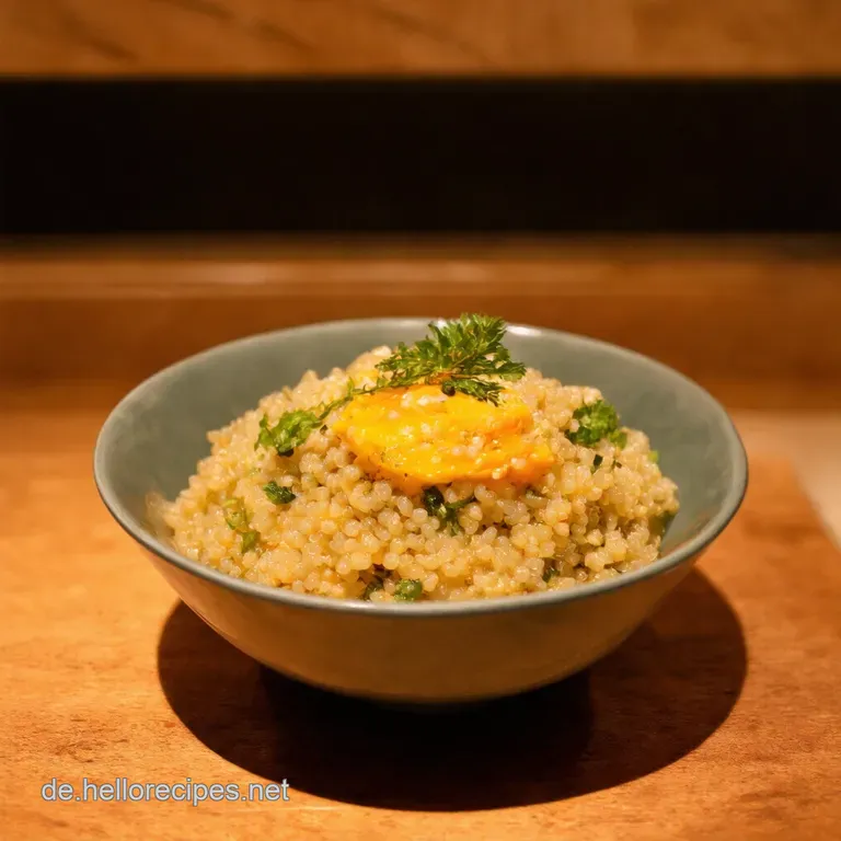 Sonniger Griechenlandteller H&auml;hnchenquinoa Bowl presentation