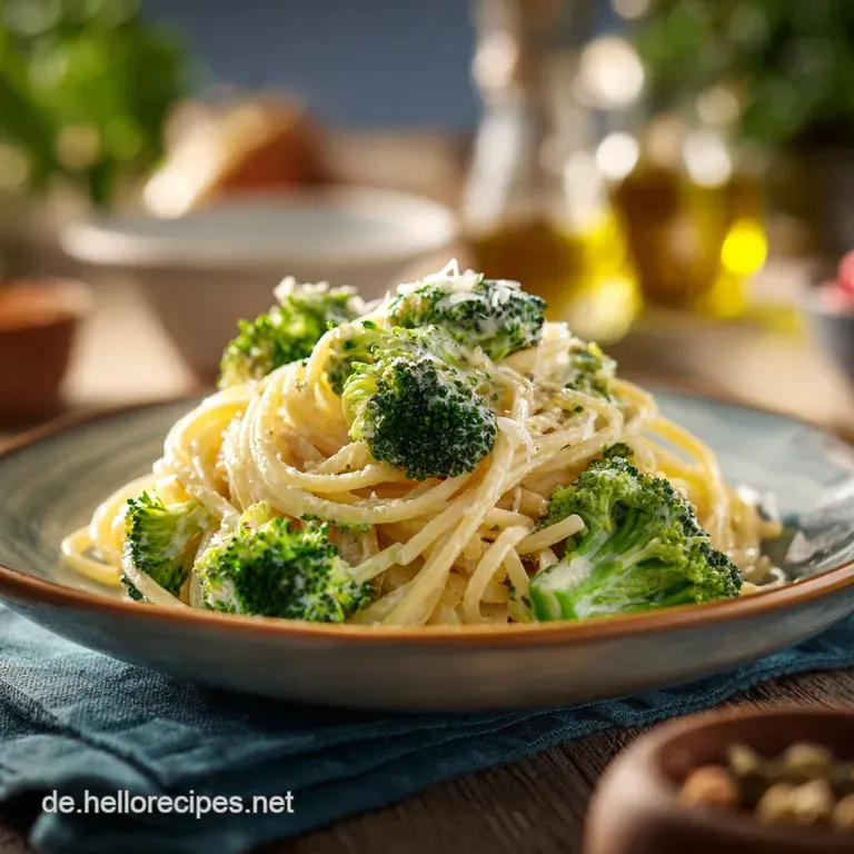 Spaghetti Mit Brokkoli Cremoso: Die W&uuml;rzige 25-Minuten Pasta presentation