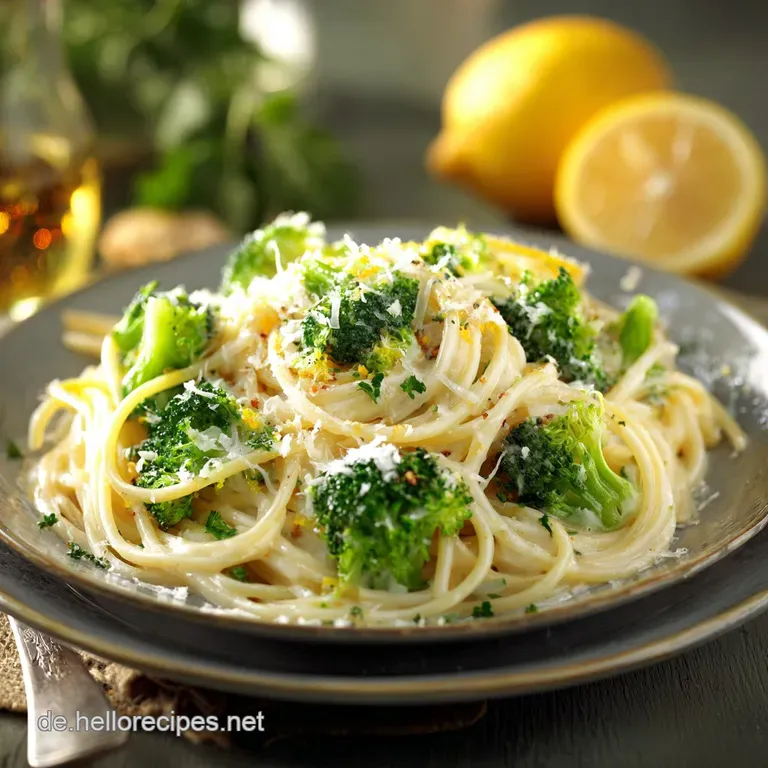 Spaghetti Mit Brokkoli: Cremiges Brokkoli-Pesto Mit Zitrone Knoblauch presentation