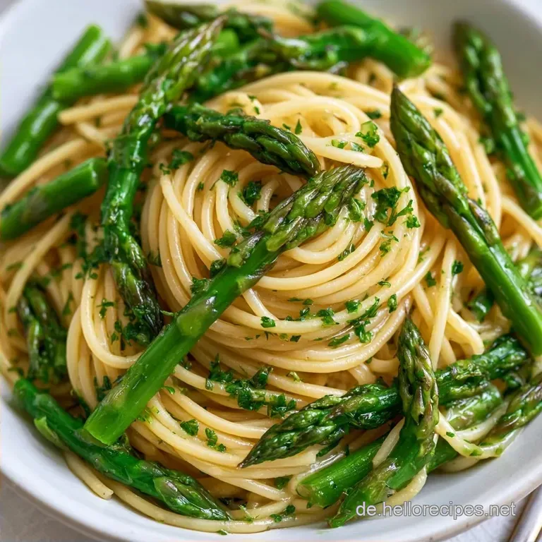 Spaghetti Mit Gr&uuml;nem Spargel: Mit Zitronensauce