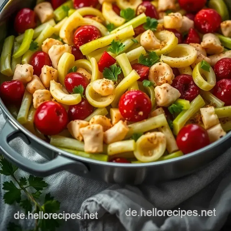 Spargel-Erdbeer-Pfanne mit Parmesan presentation