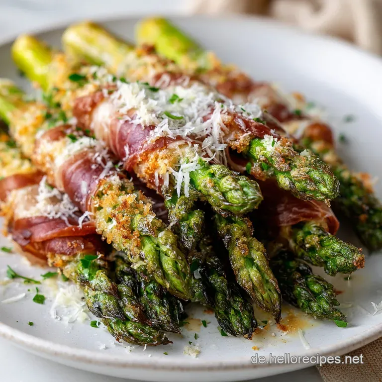 Spargelb&uuml;ndel mit Parmesan Knusprig