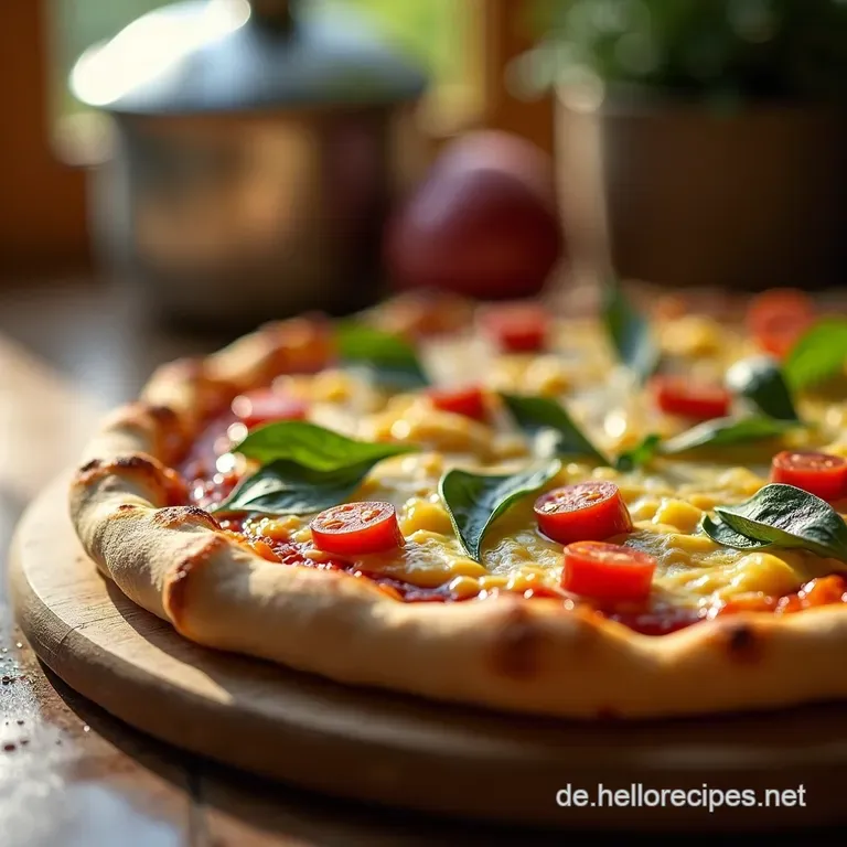 SpargelElegance FeinschmeckerPizza mit karamellisiertem Lauch presentation