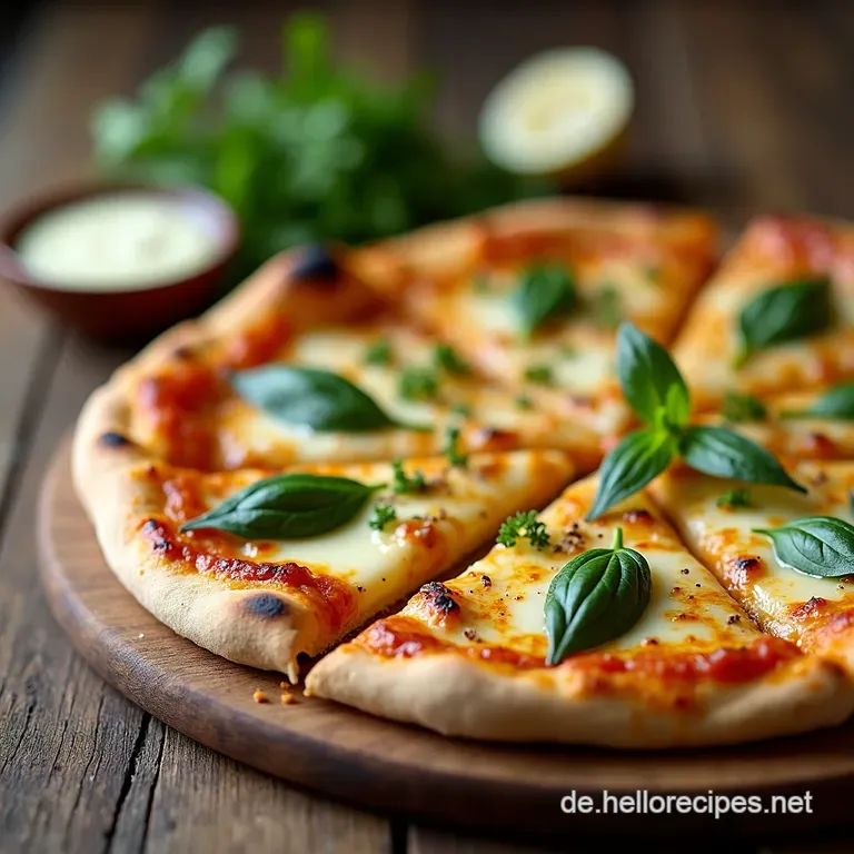 SpargelTraum Feine gourmet pizza with asparagus mit karamellisiertem Lauch