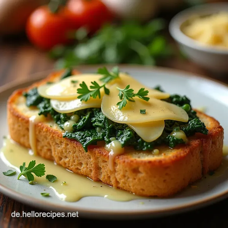 Spargellauchgl&uuml;ck Karamellisiertes Fladenbrot Mit Gr&uuml;nem Spargel presentation
