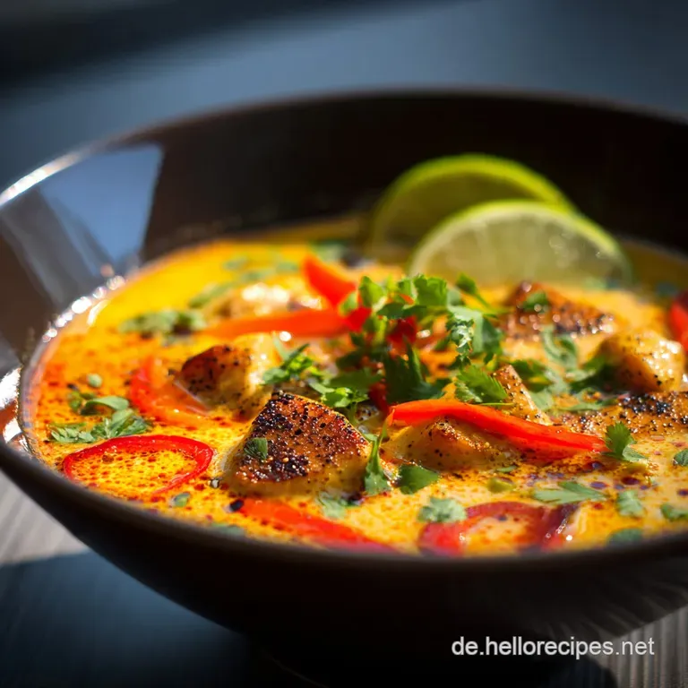 Suppe mit Kokosmilch und H&auml;hnchen: Die schnelle Feierabend-Rettung
