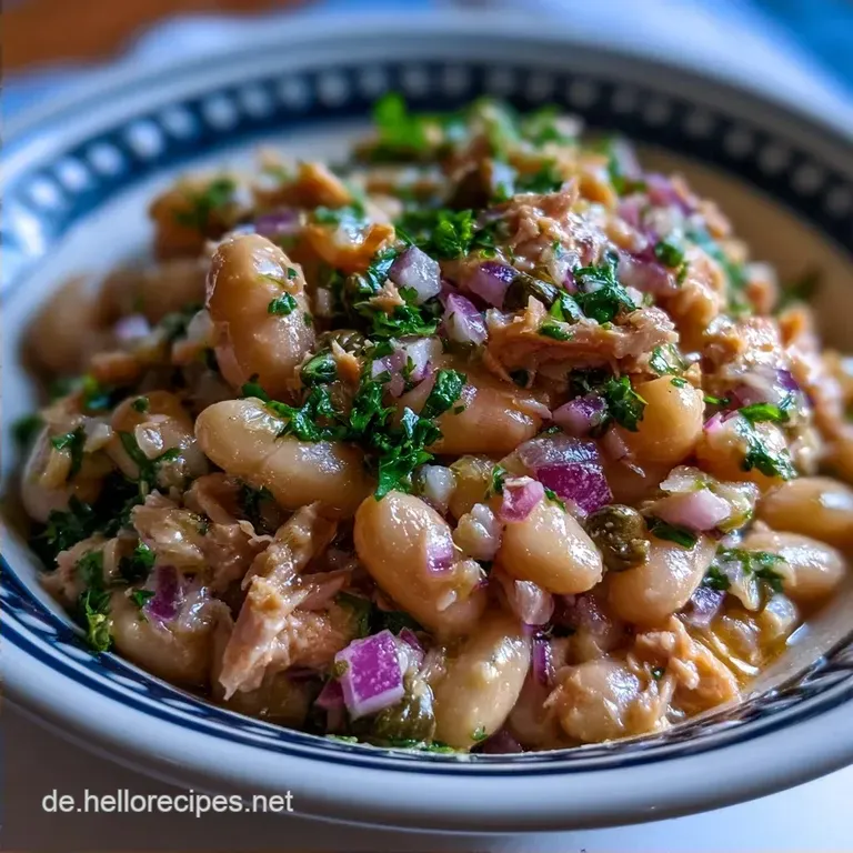 Thunfisch-Bohnensalat mit wei&szlig;en Bohnen