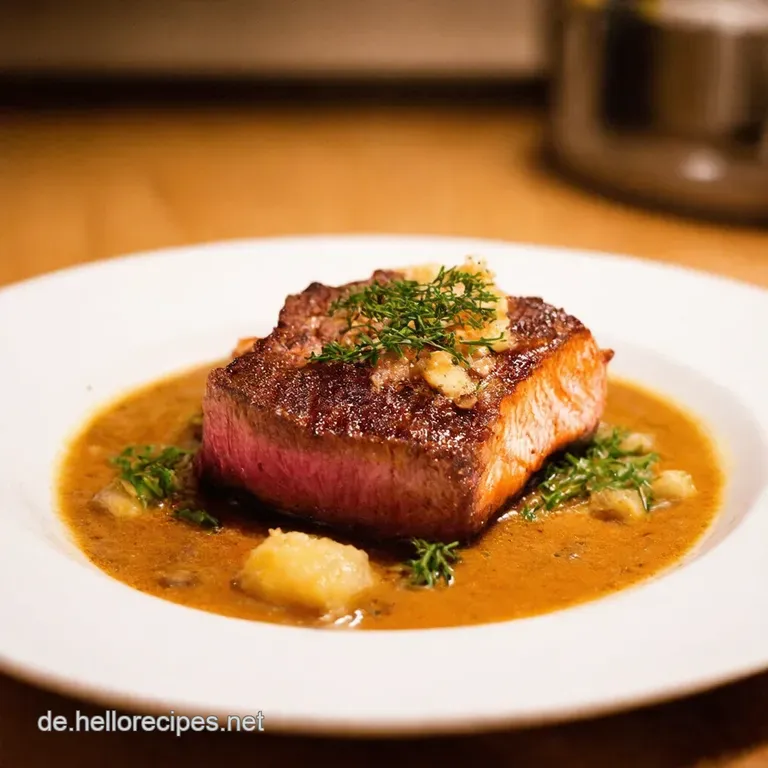 Thunfischsteak &Agrave; La Chef Aromatisch Gebraten Perfekt Gew&uuml;rzt presentation
