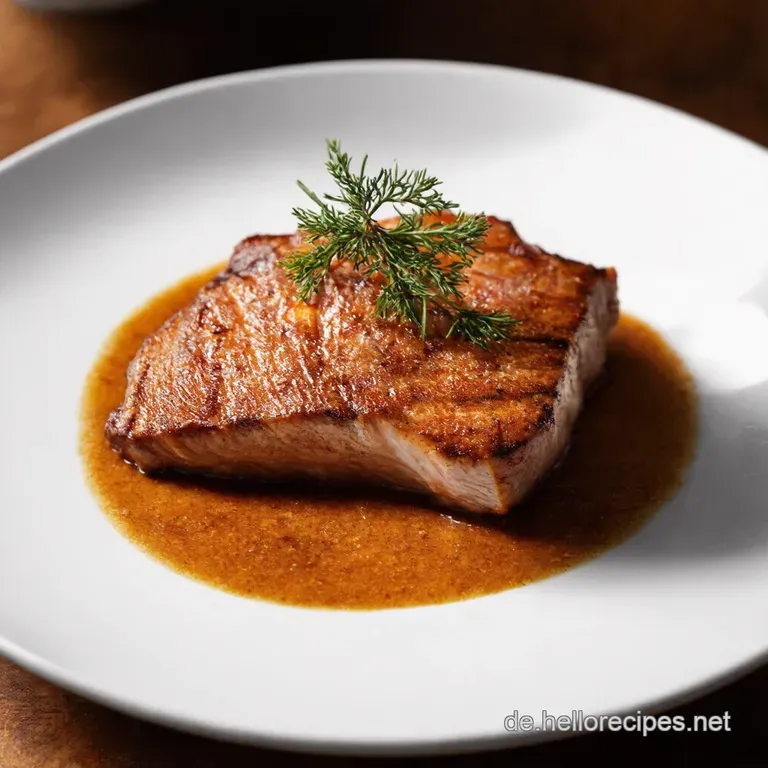 Thunfischsteak à la Chef Aromatisch Gebraten Perfekt Gewürzt