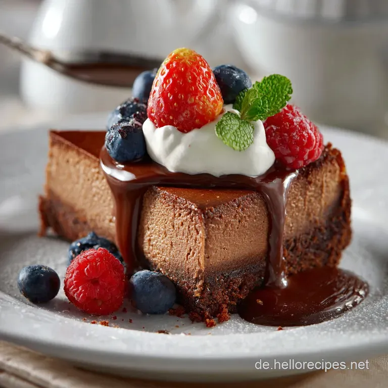 SchokoladenCheesecake: Der ultimative tiefdunkle New York Style K&auml;sekuchen