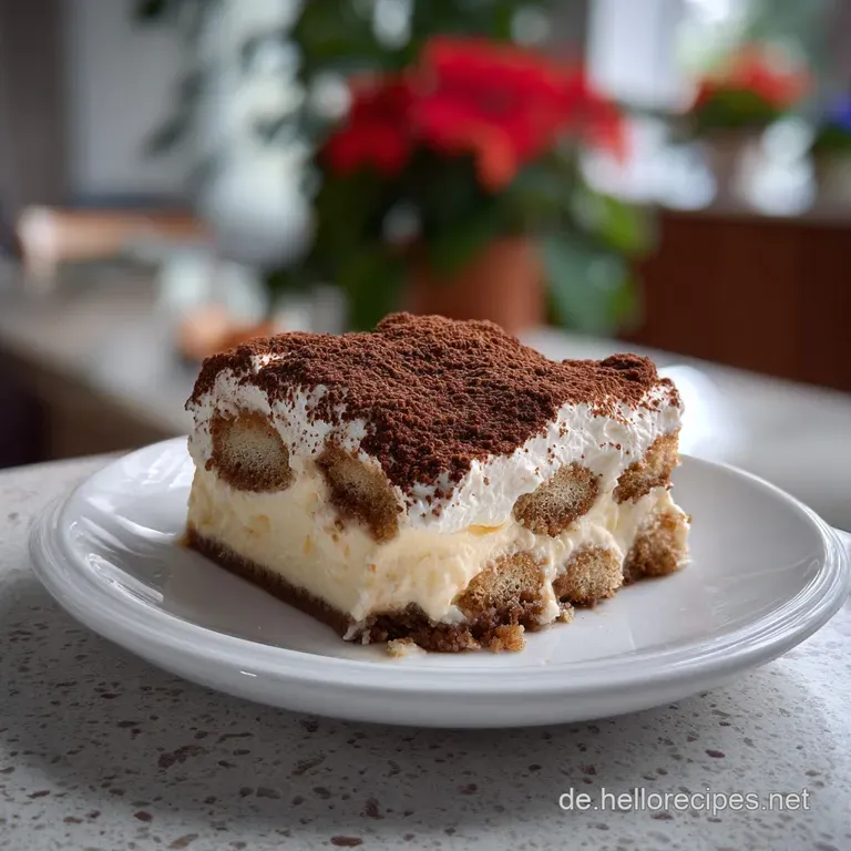 Elegant individual tiramisu servings in clear glasses, showcasing creamy layers and dark coffee-soaked biscuits, garnished...