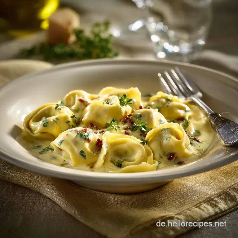 Tortellini Alla Panna Der Blitzklassiker F&uuml;r Cremigen Feierabendgenuss presentation