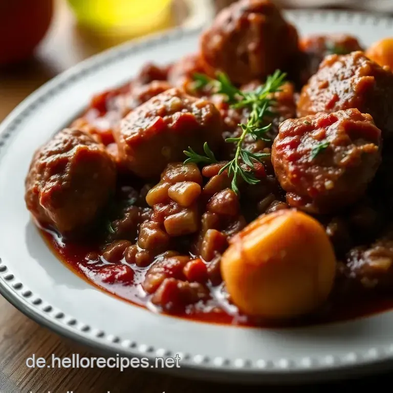 Toskanische Hackbällchen presentation