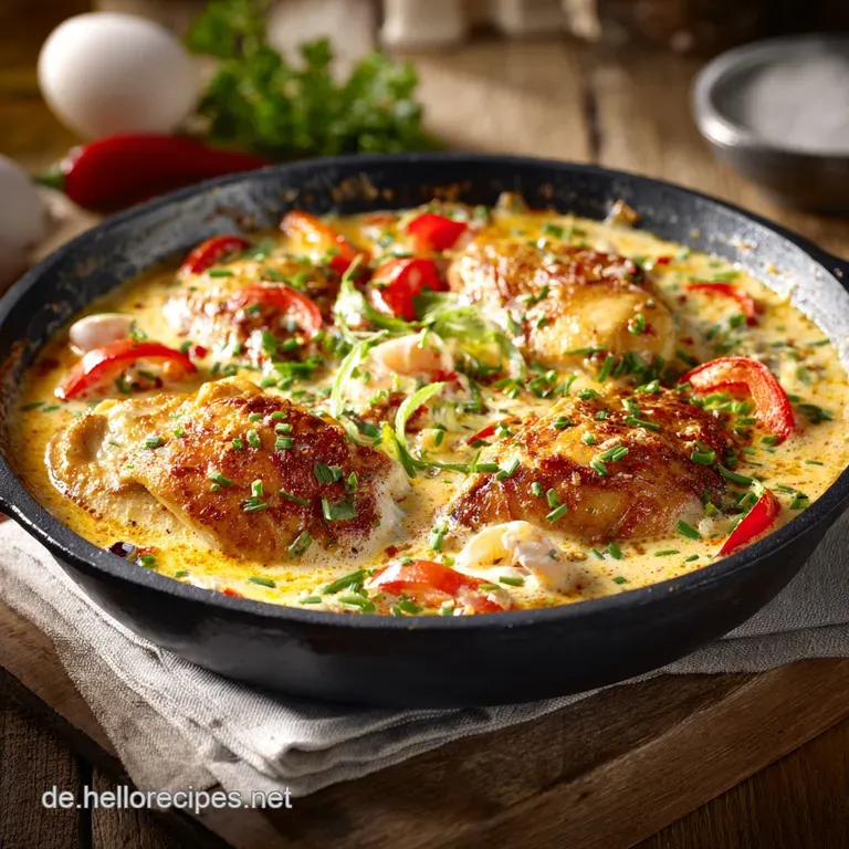 h&auml;hnchen paprikapfanne frischk&auml;se cremige h&auml;hnchen Die Feierabend Turbo-Pfanne