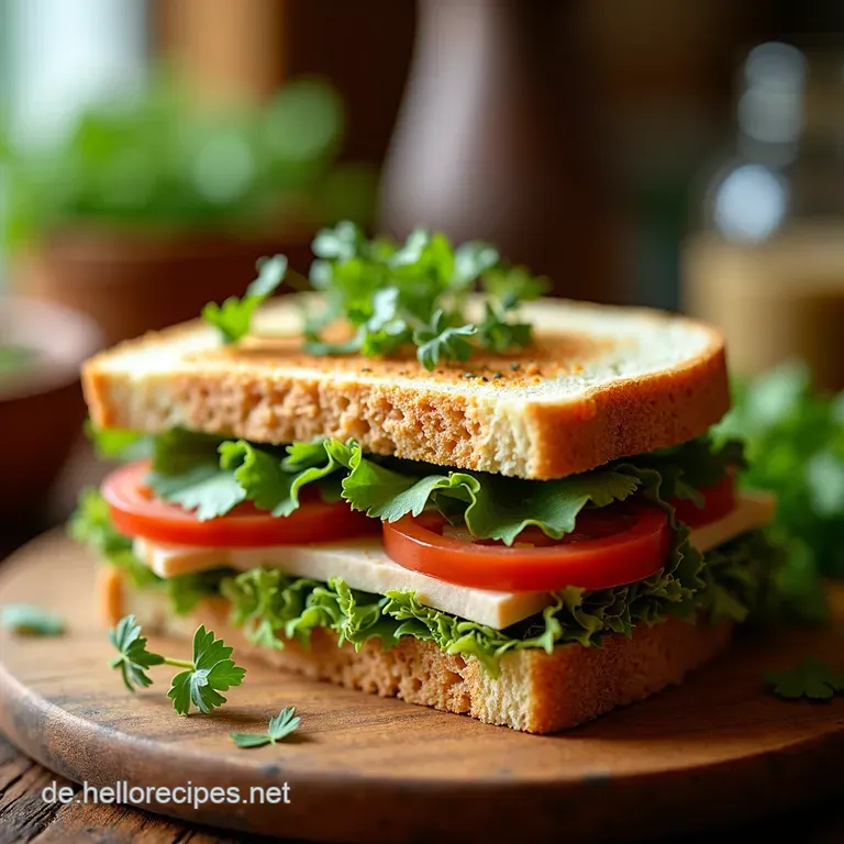 Turkey Pesto Sandwich Der Truthahnpestotraum presentation