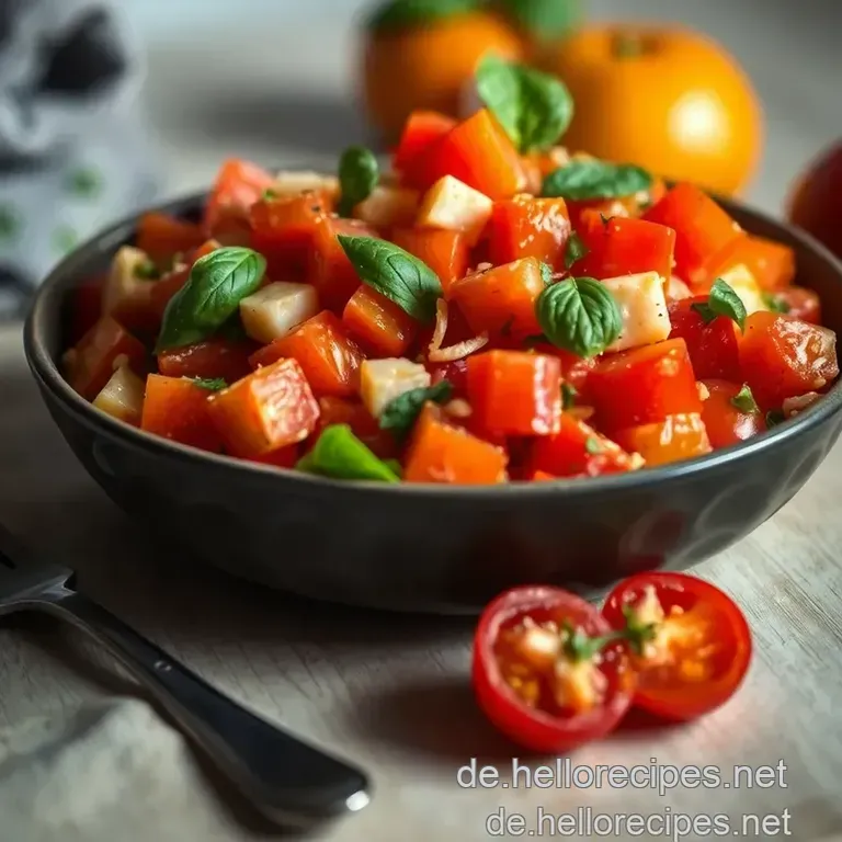 Türkischer Tomatensalat presentation