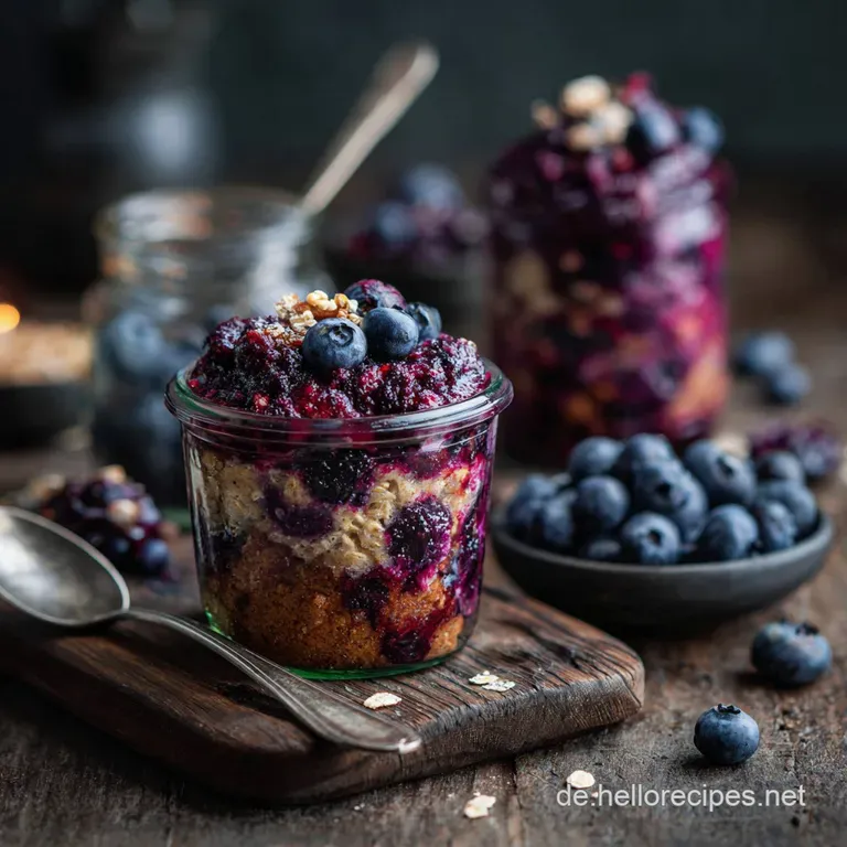 Vegane Blaubeer Muffin Overnight Oats: Das gesunde Meal Prep Fr&uuml;hst&uuml;ck